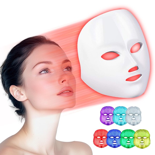Yahi Red Light Therapy Mask for Face, 7-1 Colors LED
