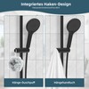 Hibbent Universal Adjustable Shower Holder with Hooks - Suitable for