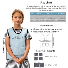 Weighted Vest for Children | Provide Deep Pressure Comfort | Calming Vest for ADHD Kids | Autism Sensory Clothing | Adjustable Weighted Vest | Compression Vest for Kids | Ensure a Secure Feeling