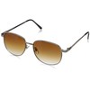 Fashion Glass 7696 Men's Sunglasses, brown half (frame gold)