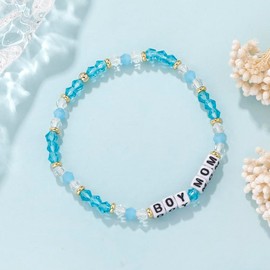 Lemua Girl and Boy Mom Bracelets Twin Mom Bracelet Mama Gifts for Women New Mama