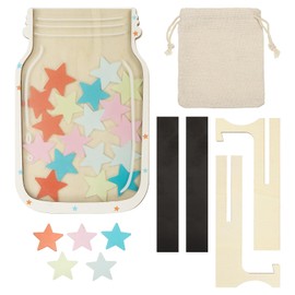 PATIKIL Magnetic Reward Jar, Star Jar Magnetic Classroom Reward Chart for Good Behavior Home Classroom Management Tools Training Prizes with 2 Magnets, Mixed Color