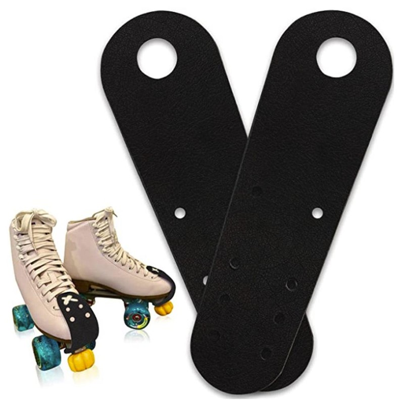 1 pair Roller Skate Toe Guards Protectors Leather Flat Toe