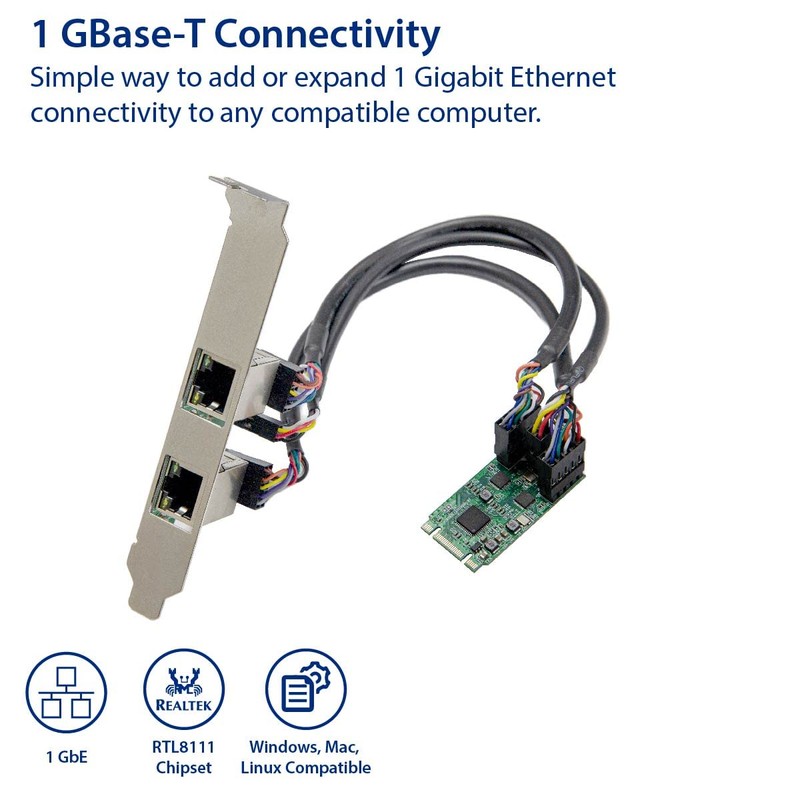 I/O Crest M.2 (B & M-Key) PCIe Interface Single Port