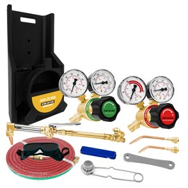 AWLOLWA Medium Duty Oxy Acetylene Gas Welding Outfit Tote Kit, Oxygen & Acetylene Cutting Kit without Tanks