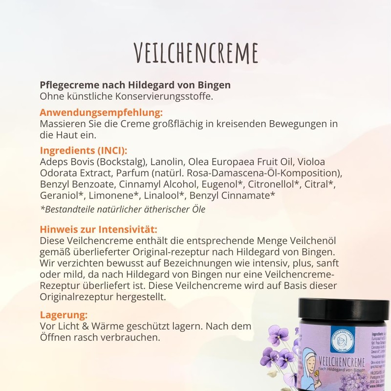 Violet Cream | According to Hildegard von Bingen | 100%