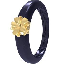 Zollen Silicone Rings for Women 1/3 Packs Silicone Wedding Bands - Flower Shape - Rubber Rings Women Flower Collection, Size 7