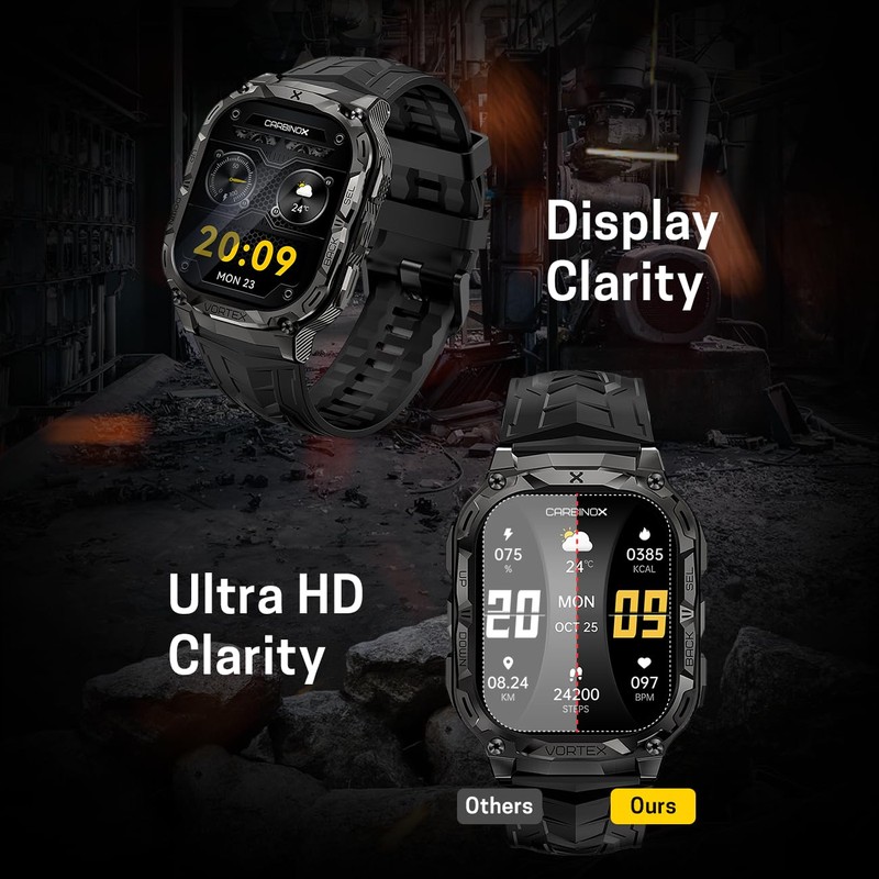 CARBINOX Tempered Glass Screen Protector Compatible for Vortex Smart Watch