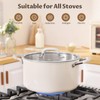6 Quart Pot with Lid, BEZIA Tri-Ply Stainless Steel Stock