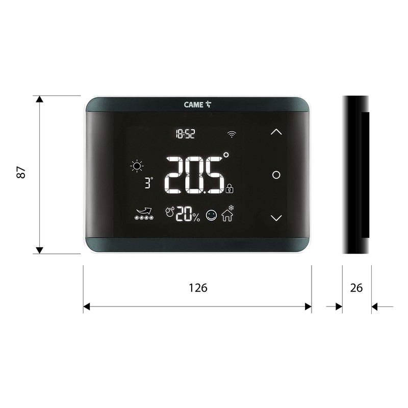 CAME TH/750 BK WIFI 845AA-0150 Smart Thermostat for Heating and