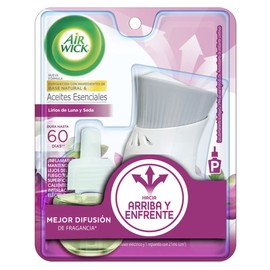Air Wick Aromatizante De Ambiente Continuo, Aparato Difusor Eléctrico Y Repuesto de 21 ml, Aroma Lirios de Luna y Seda