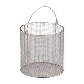 TRUSCO TSM-1515N Stainless Steel Cleaning Basket, Round, Effective Inner Dimensions: 5.6 x 5.6 x 5.7 inches (142 x 142 x 146 mm)