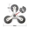 KiBcsLic 2X Triangle Caster Wheels, Folding Shopping Cart Wheels Easy