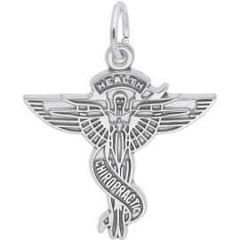 Rembrandt Sterling Silver Chiropractic Caduceus Charm by Rembrandt
