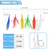 10 Packs Fishing Bait Rig Kit - Mackerel Feathered Rig