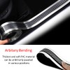 ETOPARS Car Door Sill Protector Strips Carbon Fiber Silver Auto