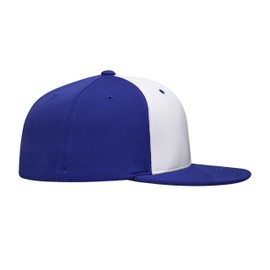 Pacific Headwear Standard Premium P-Tec Flexfit Cap, White/Royal/Royal
