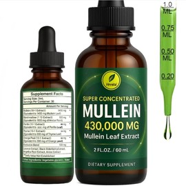 Mullein Leaf Drops – Herbal Lung Cleanse with Mullein & Marshmallow Root, Supports Detox, Respiratory Health, Immune Support, Natural Vitamins