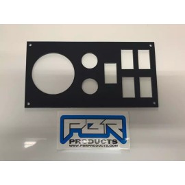PBR PRODUCTS Honda Pioneer 1000 5 switches 2 outlet Dash Plate 3" Radio PROJECT PBR EDITION