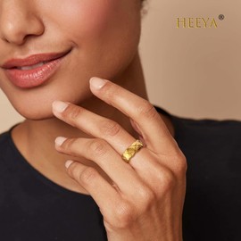 9ct Gold Rings for Women, Gold Plated Ring Adjustable Rings for Women Gold Jewellery Chunky Gold Ring Anniversary