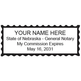 Shiny S-854 Self Inking Notary Stamp Nebraska (Black Faceplate)