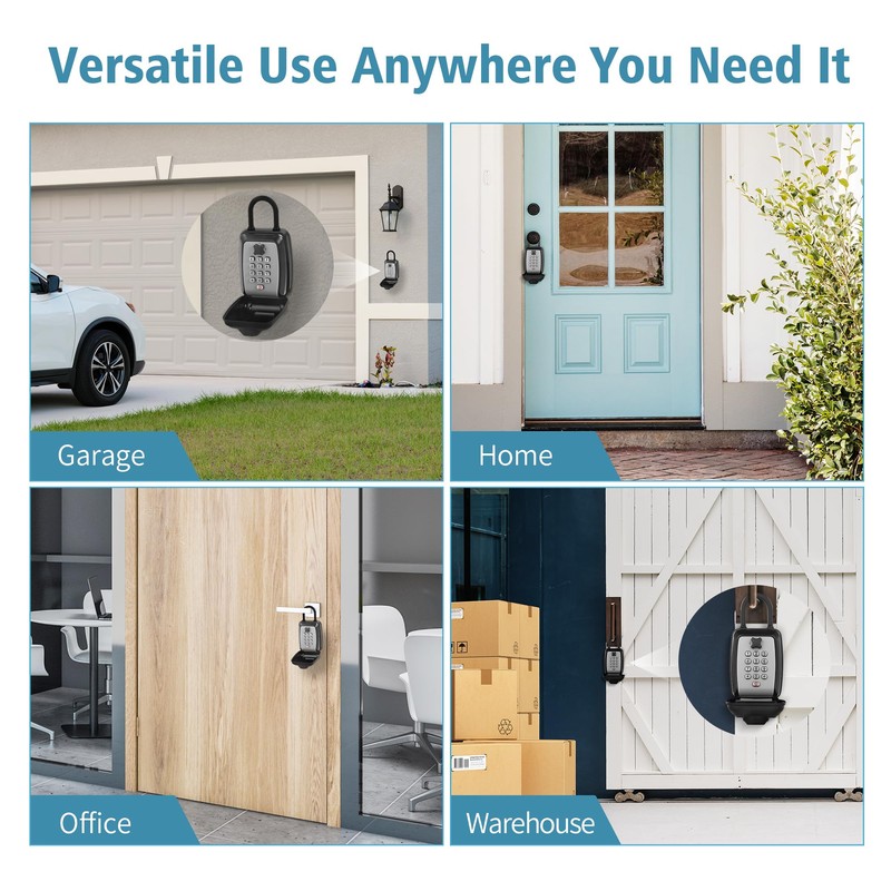 WJYMRO Key Lock Box With Code, Large Capacity 9 Digit