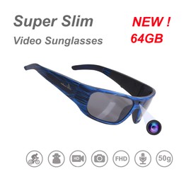 OhO 64G Camera Glasses, 24M Resolution H.265 1080P Smart Glasses with UV400 Sunglasses Lens for Outdoor Sports