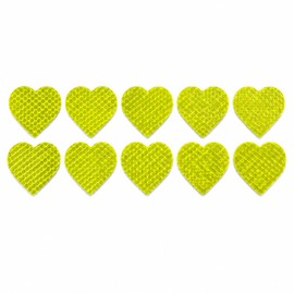 10 Pack Heart Reflective Stickers
