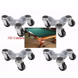 Undisclosed HD 4 Piece Pool Table Air Hockey Arcade  Pedestal lMoving Dolly Wheels Skates