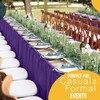 Exquisite Purple Table Skirt 6 Pack 29" X 14' Disposable