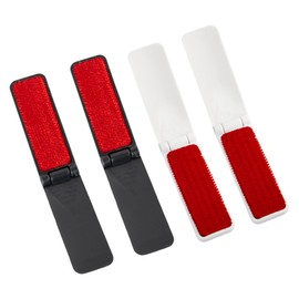 4-Pack Foldable Lint Remover Brush - Portable Reusable Mini Lint Removal Brushes for Clothes, Pet Hair, Furniture, Sofa, and Fabric Dust - Travel Lint Brushes