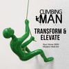 Climbing Man Wall Art for Home Decor with 30” Leather