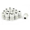 White Plastic PG11 Strain Relief Cord Grip Cable Glands for