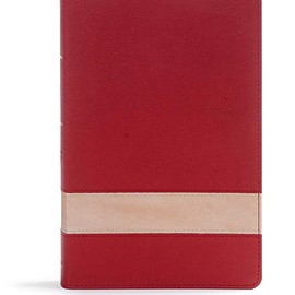 CSB Large Print Personal Size Reference Bible, Crimson/Tan LeatherTouch, Indexed