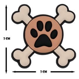 Dog Paw Badge Reel ID Holder Accent Chain Badge Clip Yazzle Dazzle Set of 2 Nurse Doctor Crossbones