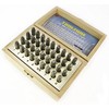 toolzone HB273 3mm 36Pc Alphabet Letter & Number Stamps/Punches, Silver