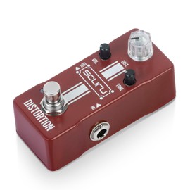 xinyee SCURU Guitar Distortion Effects Pedal DIST/VOL/TONE High Gain Amps Dynamic Response DC 9V 6.35mm Input/Output Interface Electric Guitar Distortion Effector with True Bypass