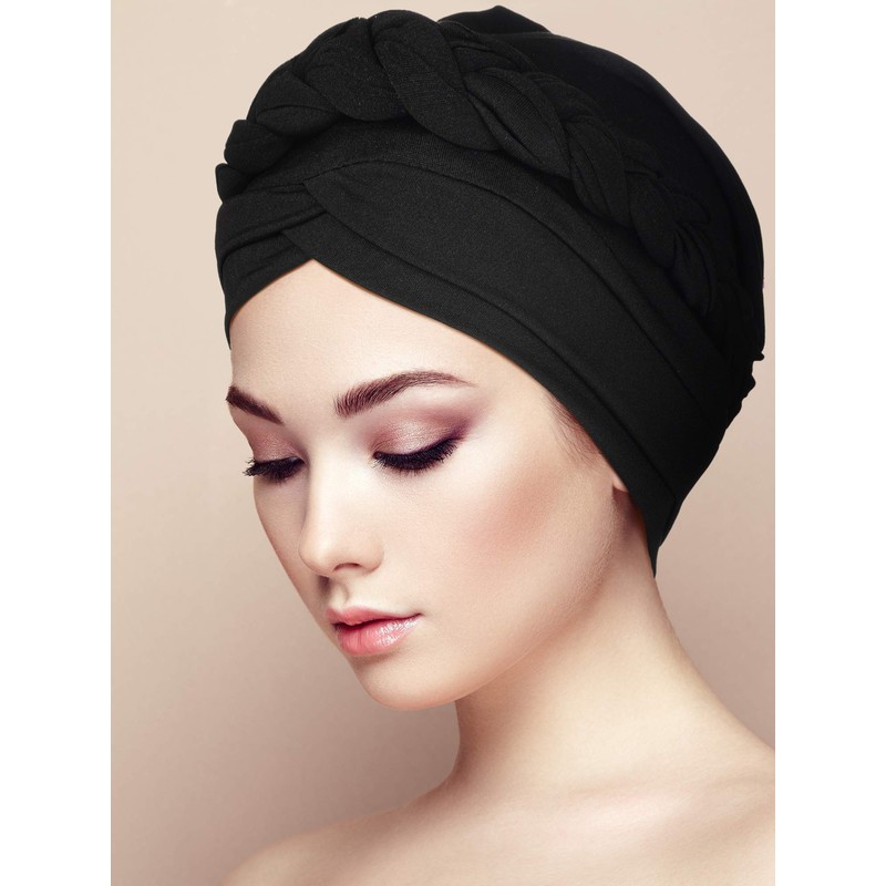 SATINIOR 3 Turbante para Mujer Capó Preatado Gorro de Dormir