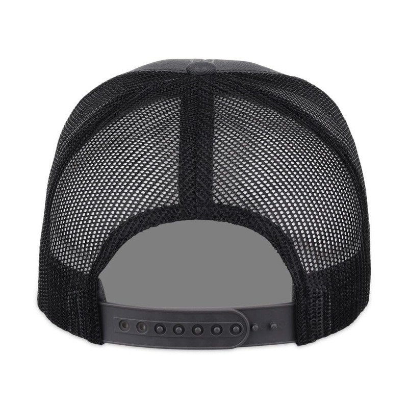 Lids Blank Slam Dunk Trucker Adjustable Snapback Hat, Charcoal/Black, One