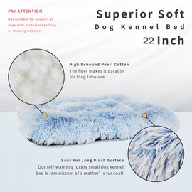 nononfish Puppy Crate Bed Washable Small for Small Dogs Non Chewable Material XS 22 Inch Plush Washable Crate Mat for Cages Sofa Protect