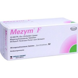 MEZYM F Pack of 100 Film-Coated Tablets PZN: 6190438