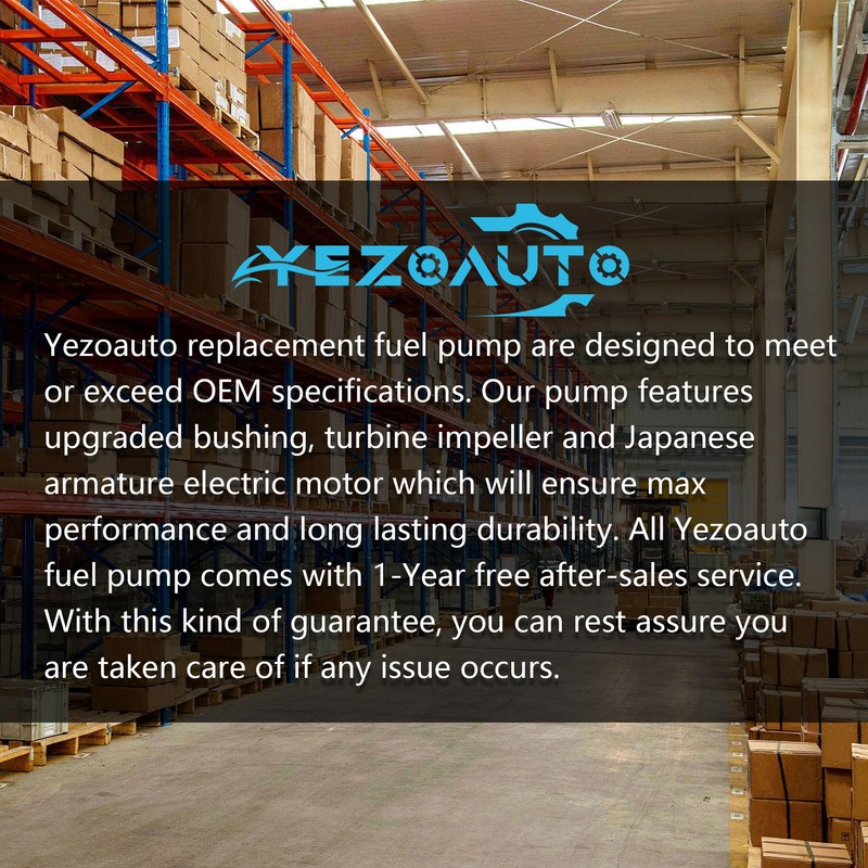 Yezoauto Fuel Pump with Installation Accessories Replace Walbro 255LPH GSS340
