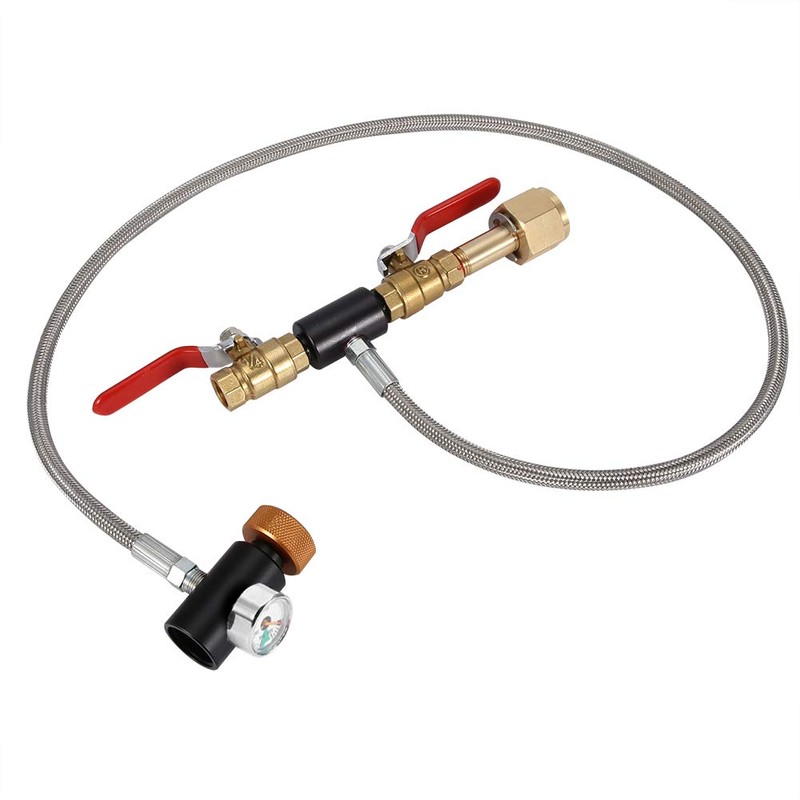 G1/2 CO2 Cylinder Refill Adapter with Hose For Filling Tank