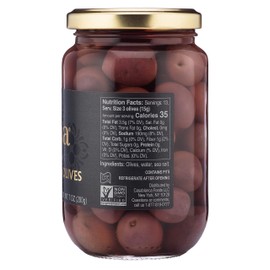 Mina Purple Beldi Olives, Premium Handpicked and Naturally Cured - Gluten Free, Low Carb, Vegan - Great Keto Snacks to Go - 12.5 oz