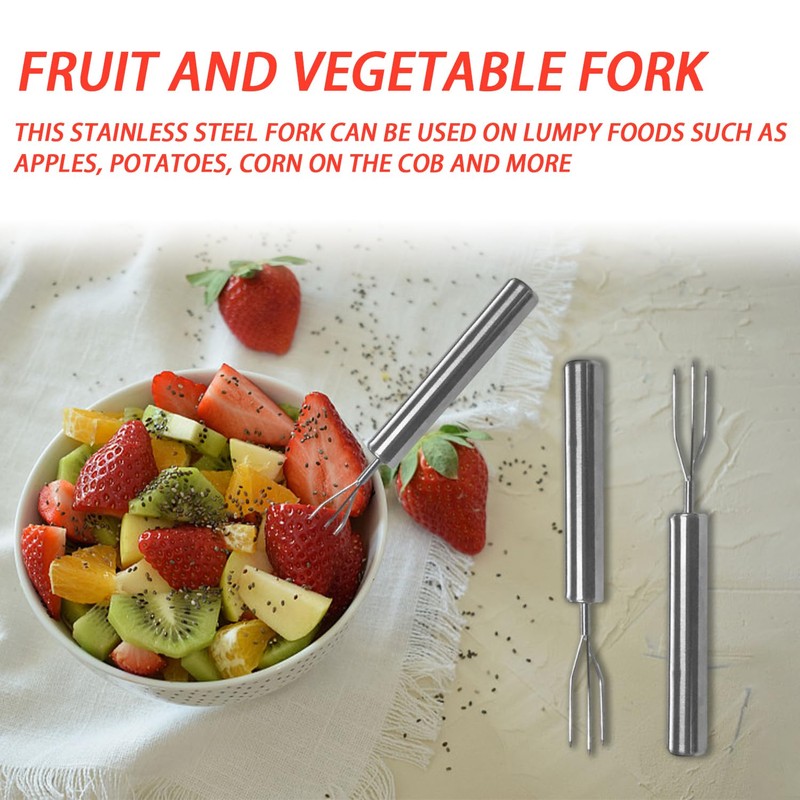 4 Pieces Stainless Steel Potato Fork, Fruit and Vegetable Fork,