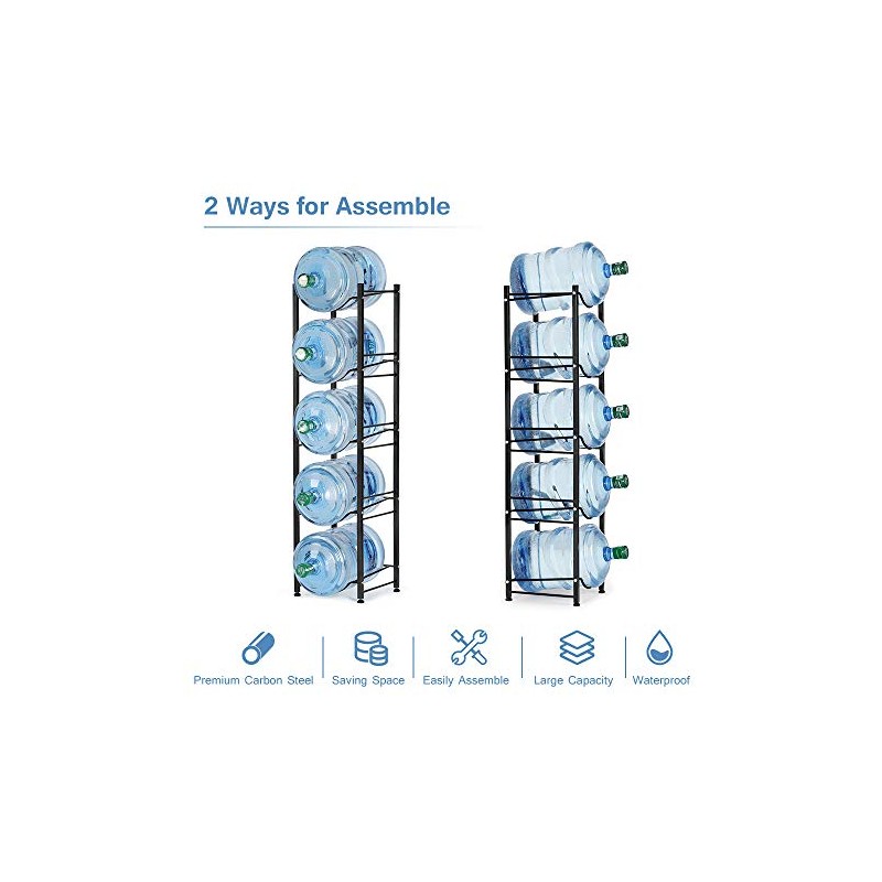 Stainless Steel 5 Tier Heavy Duty Detachable Water Bottle Storage