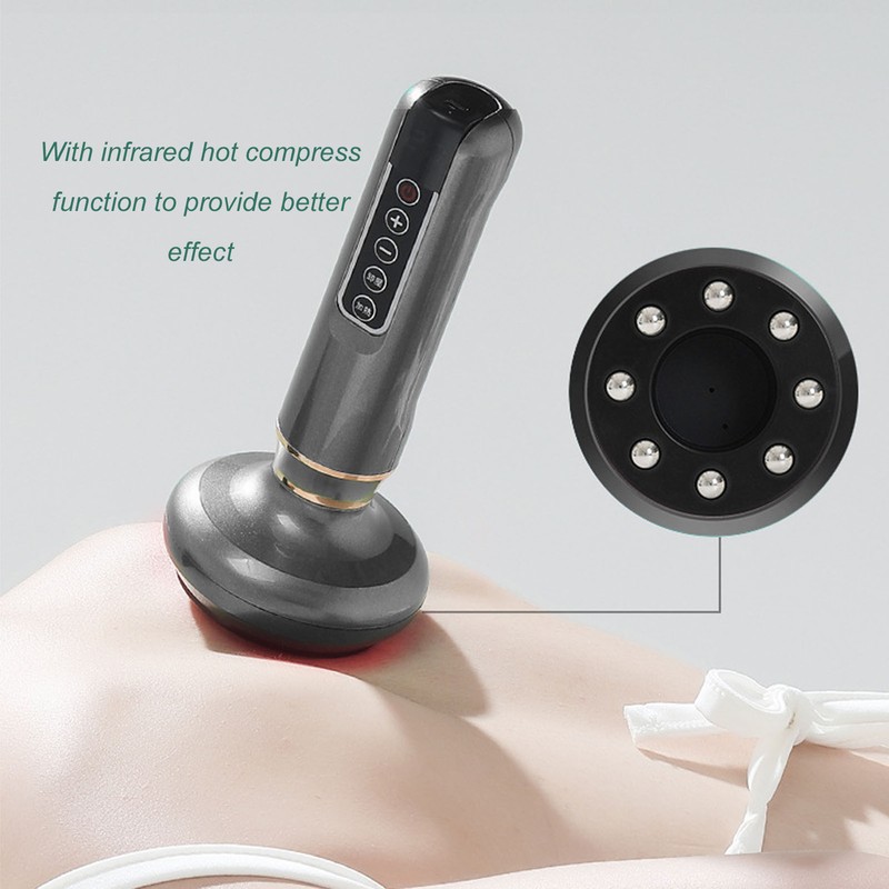 Electric GuaSha Massager 12 Suction Gears Steel Balls Negative Pressure