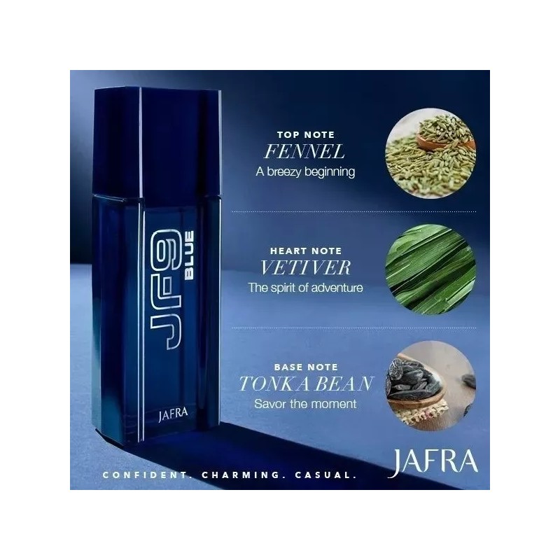 JAFRA JF9 AZUL colonia caballero set 2 piezas 1 Colonia