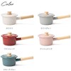 Fuji Enamel CTN-14M.LG One-Handle Pot, Milk Pan, Cotton Series, Light