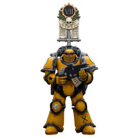 HiPlay JoyToy Warhammer 40K Collectible Figure: Imperial Fists Legion MkIII Tactical Squad Legionary with Legion Vexilla 1:18 Scale Action Figures JT9053